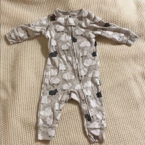 Carters coverall with sheep- grey